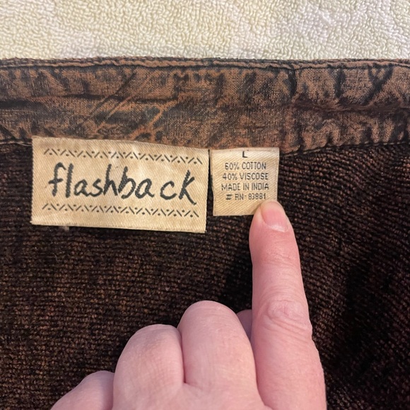 Flashback vintage brown embroidered, crocheted, beaded tapestry jacket - Large - Picture 3 of 3